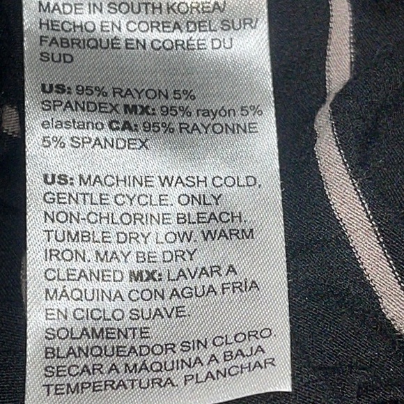 Chico's BLACK STRIPE T SHIRT DRESS QUARTER SLEEVES, WOMEN SIZE M - Picture 8 of 9